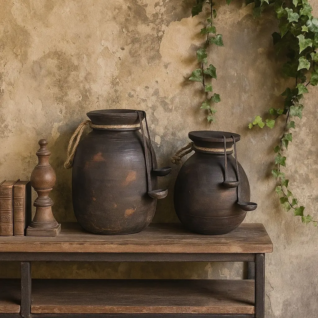 vintage pots for decor